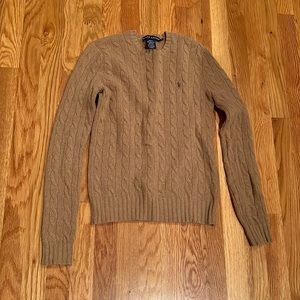 Ralph Lauren cable wool & cashmere crewneck slim fit S/P